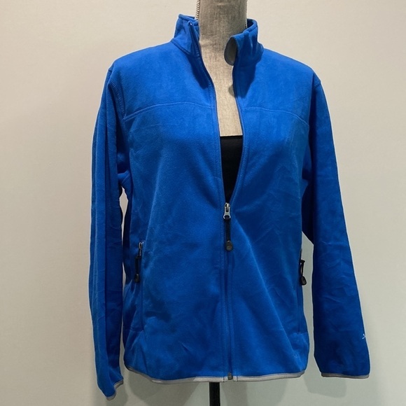 L.L. Bean Blue Polartec Fleece Zipper Jacket Size Medium - Picture 4 of 15